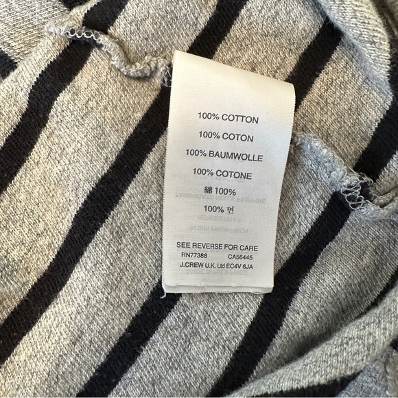 J. Crew Boatneck Black and Gray Striped  Sweater | Size Small - Picture 8 of 9